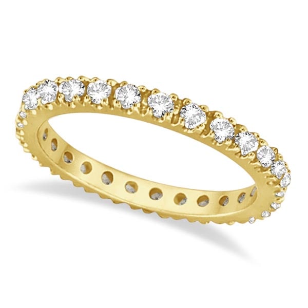 Diamond Eternity Stackable Ring Wedding Band 14K Yellow Gold 0.51ctw: CENTER STONE; Diamond CENTER STONE CLARITY; SI CENTER STONE COLOR; J-K CENTER STONE SETTING; Prong SIDE STONE CLARITY; SIDE STONE COLOR; SIDE STONE SETTING; ctw OF SIDE STONE: SIDE STONE QUALITY; #PAP