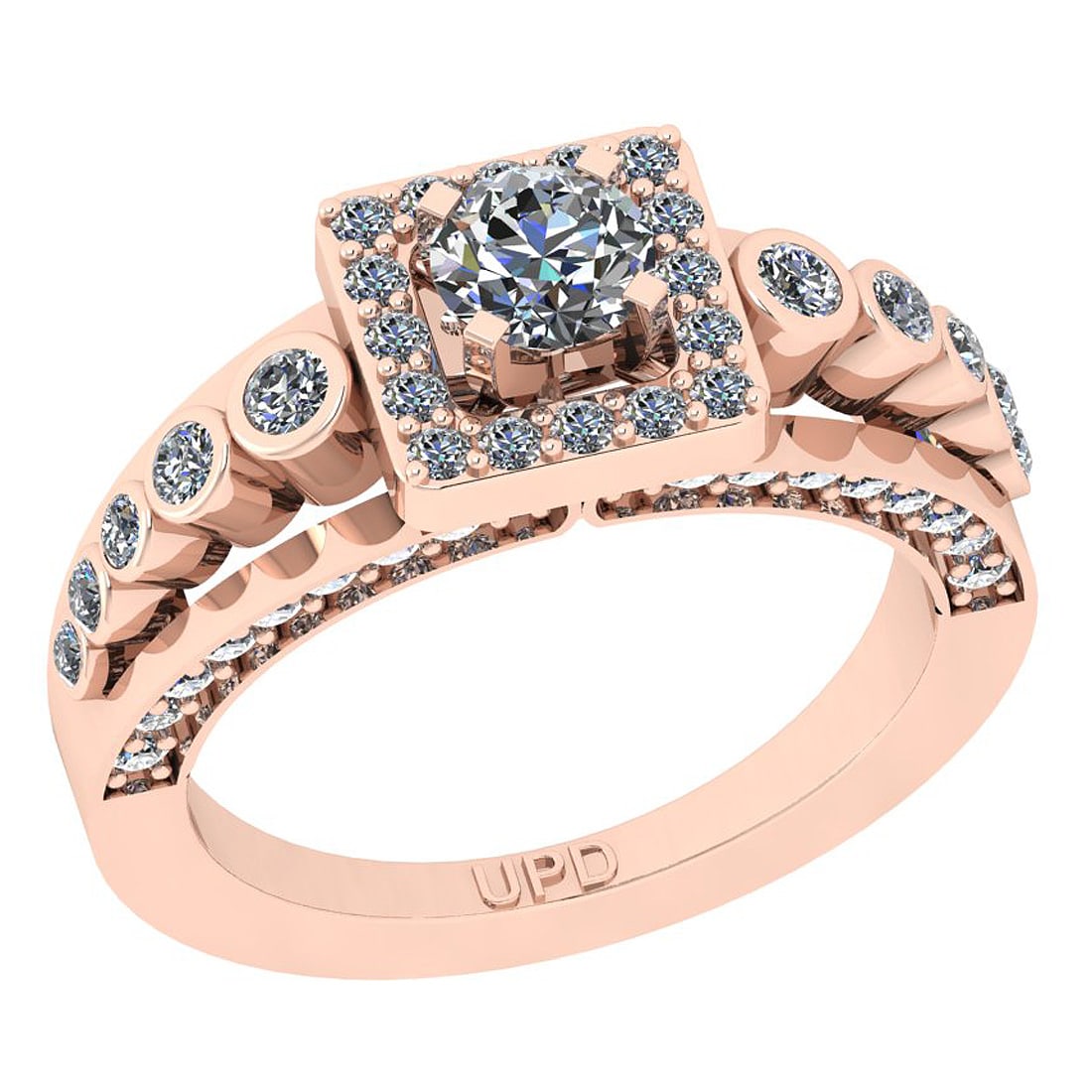 1.10 Ctw SI2/I1 Gia Certified Center Diamond 14K Rose Gold Ring: Center Diamond Weight : 0.40 Ctw ( Round Cut GIA Certified ) Center Diamond Color :-J-K Center Stone Setting : Prong Center Clarity : SI2/I1 Side Stone Weight Of Ctw 0.70 Ctw Side Stone Color : J-K St