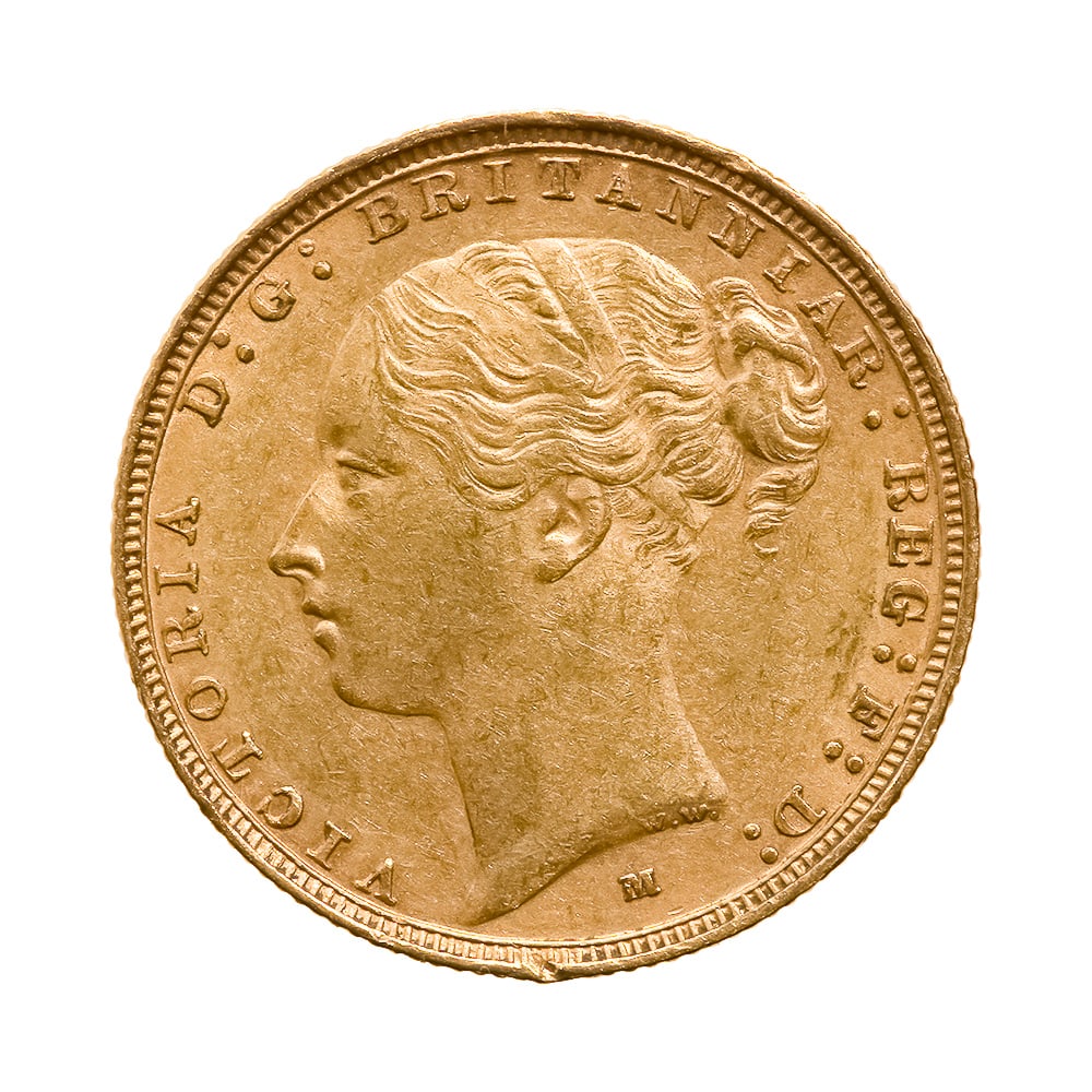 Great Britain Gold Sovereign 1871-1885 Young Head: Great Britain Gold Sovereign 1871-1885 Young Head #PAPPS64265v7