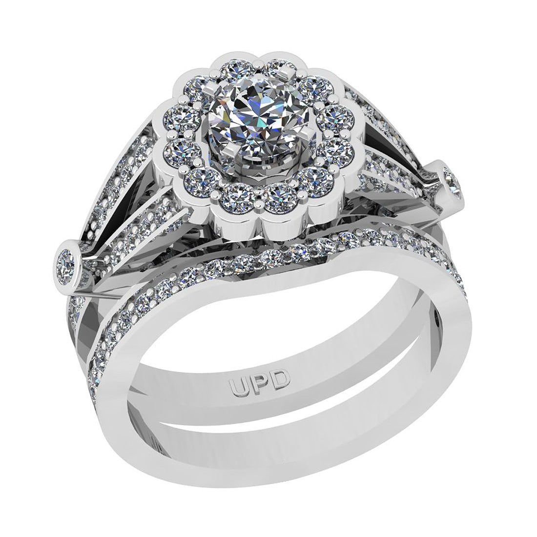 1.17 Ctw SI2/I1 Gia Certified Center Diamond 14K White Gold Bridal Style We: Center Diamond Weight : 0.50 Ctw ( Round Cut GIA Certified ) Center Diamond Color :-J-K Center Stone Setting : Prong Center Clarity : SI2/I1 Side Stone Weight Of Ctw 0.67 Ctw Side Stone Color : J-K