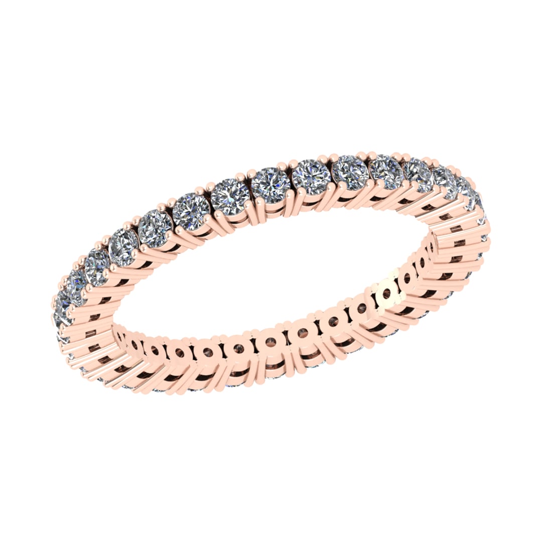 1.40 Ctw SI2/I1 Diamond 14K Yellow Gold Entity Band Ring: Total Diamond Weight : 1.40 Ctw ( Round Cut ) Diamond Color :- J-K Clarity : SI2/I1 Stone Setting : Prong Metal Weight : Approx 2.90 Gram 14K Yellow Gold Entity Band Ring Current Ring Size-6 #PAPPS945