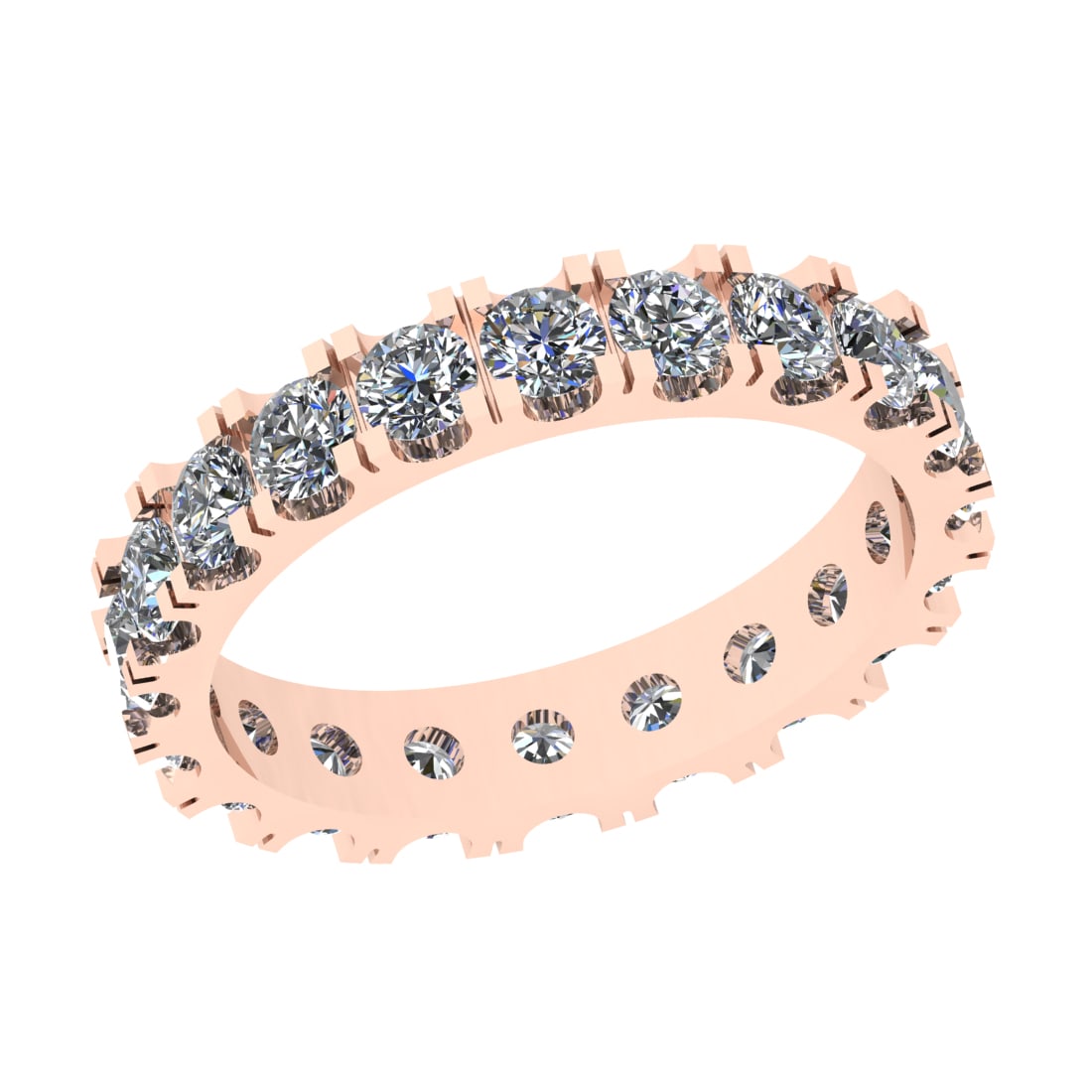 2.10 Ctw SI2/I1 Diamond 14K Yellow Gold Entity Band Ring: Total Diamond Weight : 2.10 Ctw ( Round Cut ) Diamond Color :- J-K Clarity : SI2/I1 Stone Setting : Prong Metal Weight : Approx 4.50 Gram 14K Yellow Gold Entity Band Ring Current Ring Size-6 #PAPPS944