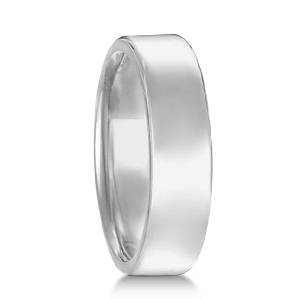Euro Dome Comfort Fit Wedding Ring Mens Band in platinum 5mm (1 of 1)