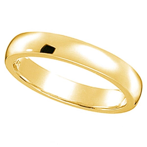 Dome Comfort Fit Wedding Ring Band 14k Yellow Gold 3mm (1 of 1)