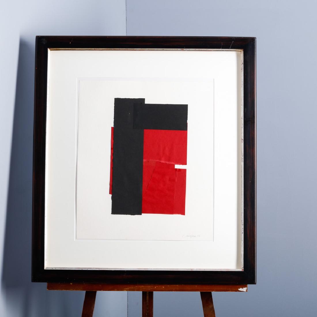 RAFAEL CANOGAR (NASC. 1935): RAFAEL CANOGAR (NASC. 1935) "Sem titulo" Colagens sobre papel, assinada e datada 06. Dim.: 43x36 cm.