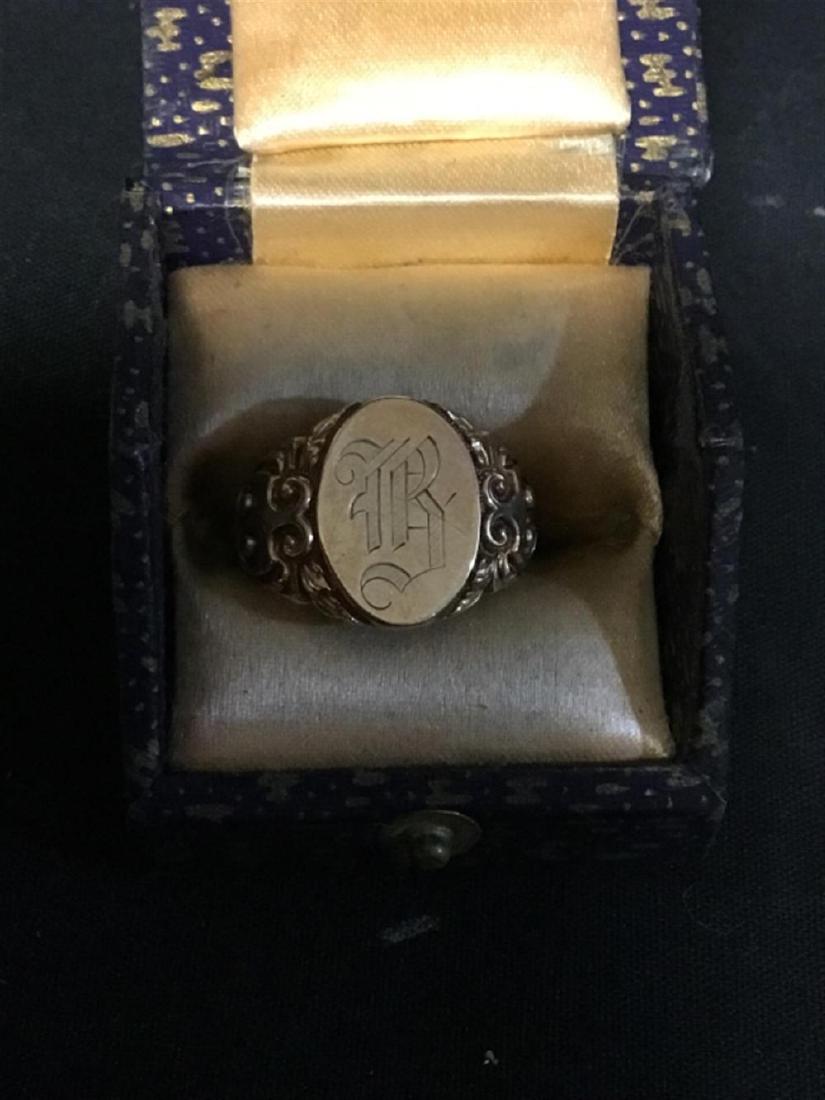 10 karat yellow gold Ring 9 g total weight monogrammed (1 of 1)
