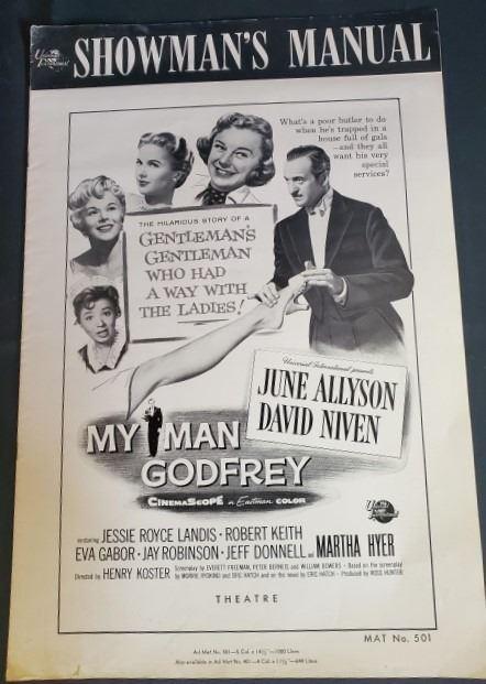 "My Man Godfrey" 1957 Press Book Gentleman's Gentleman (1 of 3)