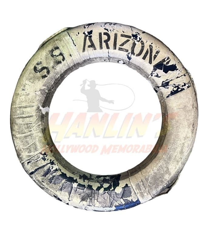 Pearl Harbor (2001) - USS Arizona Life Preserver Ring: Pearl Harbor (2001) - USS Arizona Life Preserver Ring.Original Life Preserver Ring from the USS Arizona, used on the Michael Bay directed romantic war drama film 'Pearl Harbor' (2001), which follows t