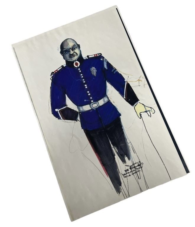 Demolition Man (1993) - Production Costume Design #3 (Owned by Producer Joel Silver): Demolition Man (1993) - Production Costume Design #3 (Owned by Producer Joel Silver).Measuring 11"x17".Original costume design (production print) from the production of the Marco Brambilla directed sc