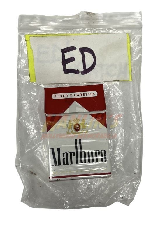 Midnight Mass (2021) - Ed Flynn (Henry Thomas) Cigarette Box: Midnight Mass (2021) - Ed Flynn (Henry Thomas) Cigarette Box.Original cigarette box used by Ed Flynn, played by Henry Thomas in the Mike Flanagan directed supernatural horror television miniseries 'Mi