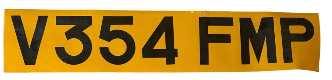 James Bond - The World is Not Enough (1999) - James Bond (Pierce Brosnan) BMW Z8 License Plate (1 of 2)