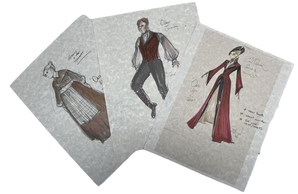 Once Upon a Time (2011-2018) - Set of Three Costume Designs (1 of 2)
