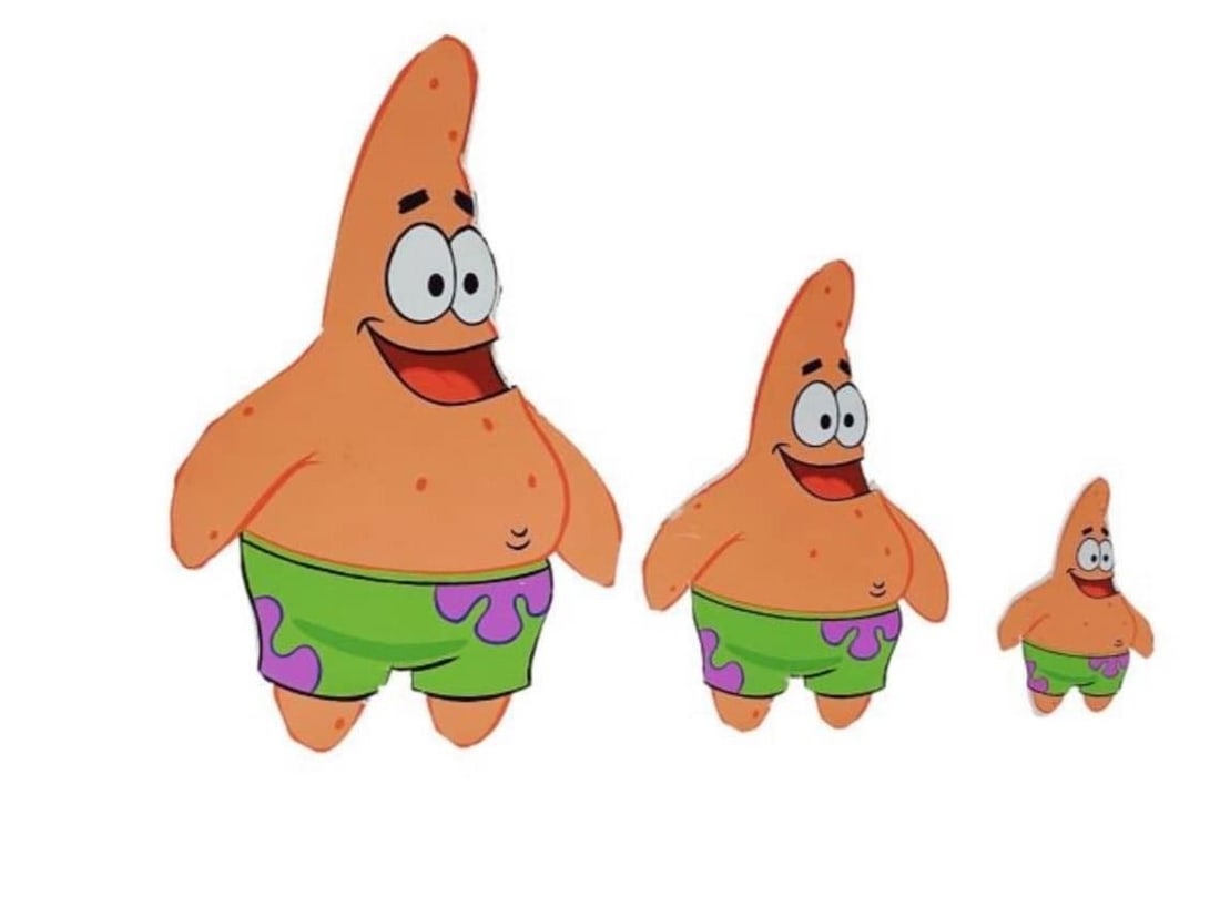 The SpongeBob SquarePants Movie (2004) - Set of 3 Cardboard Patrick Flat Stand-Ins (1 of 1)