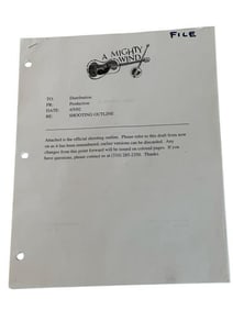A Mighty Wind (2003) - Distribution Production Shooting Outline Schedule