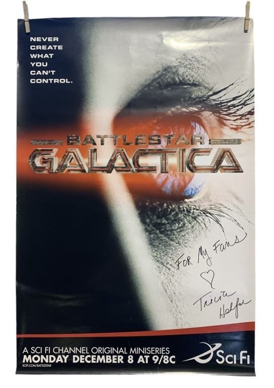 Battlestar Galactica (2004[x=#8211/]2009) - Tricia Helfer Signed Poster (24x36) (1 of 1)