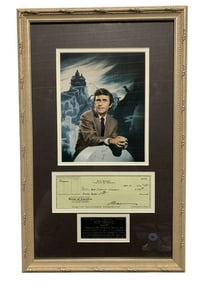 Framed Rod Serling (1924-1975) Check (14x22)