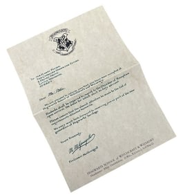 Harry Potter and the Sorcerer's Stone (2001) - Harry's Hogwarts Acceptance Letter - Handwritten