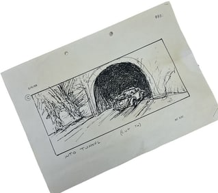 Indiana Jones and the Last Crusade (1989) - Original Production Used Storyboard Copy (Tunnel)