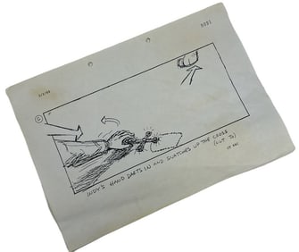 Indiana Jones and the Last Crusade (1989) - Original Vintage Production Used Storyboard Copy (Cross)