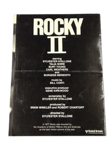 Rocky II (1979) - Press Folder