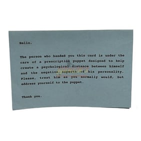 The Beaver (2011) - Blue Beaver Introduction Card