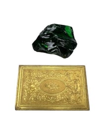 The Goonies (1985) - Prop Large Uncut Emerald and Gold Treasure From One-Eyed Willy's Treasure
