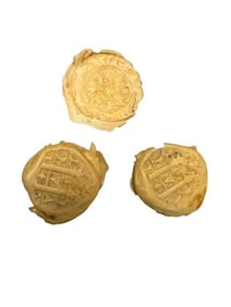 The Goonies (1985) - Set of 3 Gold Coins (Castings) From One-Eyed Willy's Treasure Lot B