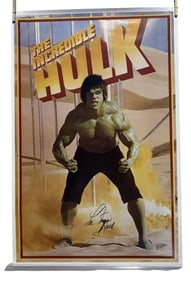 The Incredible Hulk (1977 - 1982) - Lou Ferrigno Signed Poster (23x35)