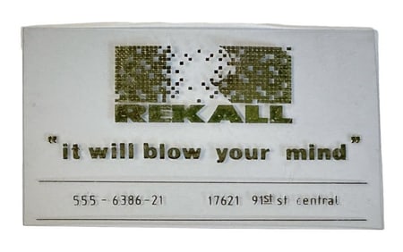 Total Recall (1990) - Total Recall Acrylic Business Card
