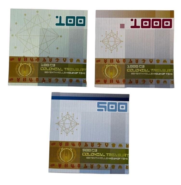 Battlestar Galactica (2004 - 2009) - Prop Money (X3) (1 of 2)