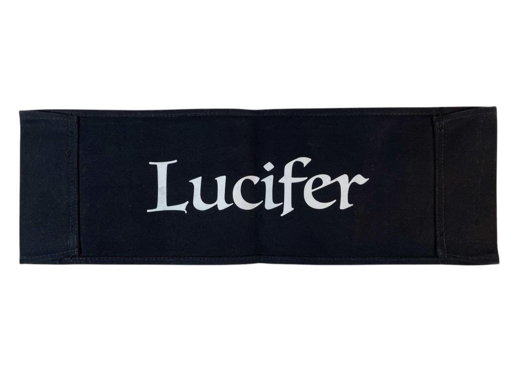 Lucifer (2016-2021) - Executive Producer Chairback: Lucifer (2016-2021) - Executive Producer Chairback.Original chairback used by an executive producer on the production of the fantasy television series 'Lucifer' (2016-2021), based on the DC Comics cha
