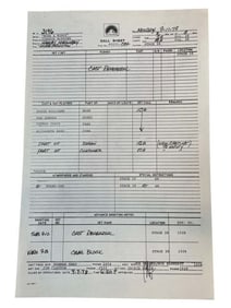 Mork & Mindy (1978 - 1982) - Production Used Call-Sheet