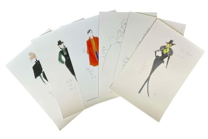 Once Upon a Time (2011-2018) - Set of 6 Costume Designs. Lot #1 (Production used copies)