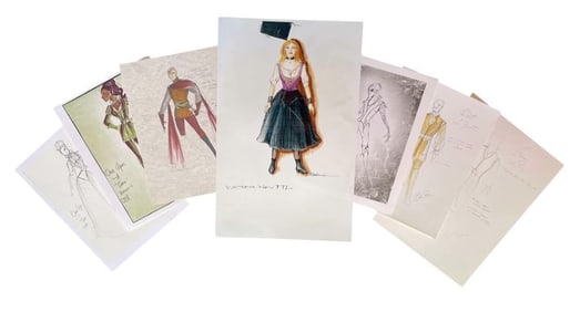 Once Upon a Time (2011-2018) - Set of 7 Costume Designs. (Production used copies)