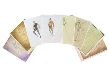 Once Upon a Time (2011-2018) - Set of 8 Costume Designs. Lot #3 (Production used copies). Each meas