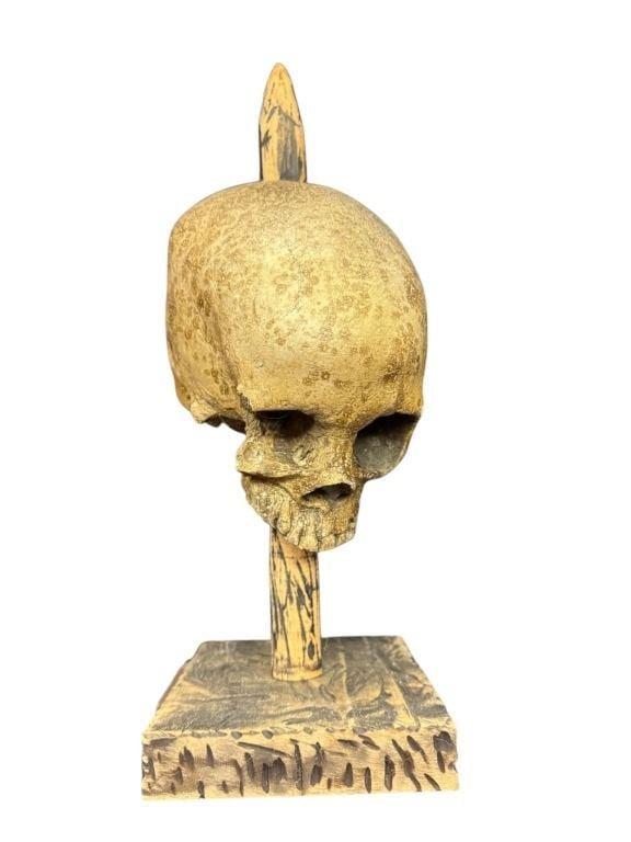 Pirates of the Caribbean: Dead Man's Chest (2006) - Skull: Pirates of the Caribbean: Dead Man's Chest (2006) - Skull.Made of resin.Original prop skull used in the Jerry Bruckheimer produced fantasy swashbuckler movie 'Pirates of the Caribbean: Dead Man's Ches