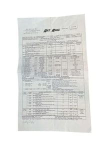 Rat Race (2001) - Call Sheet