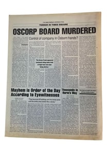 Spider-Man (2002) - Daily Bugle Newspaper "Oscorp Board Murdered"