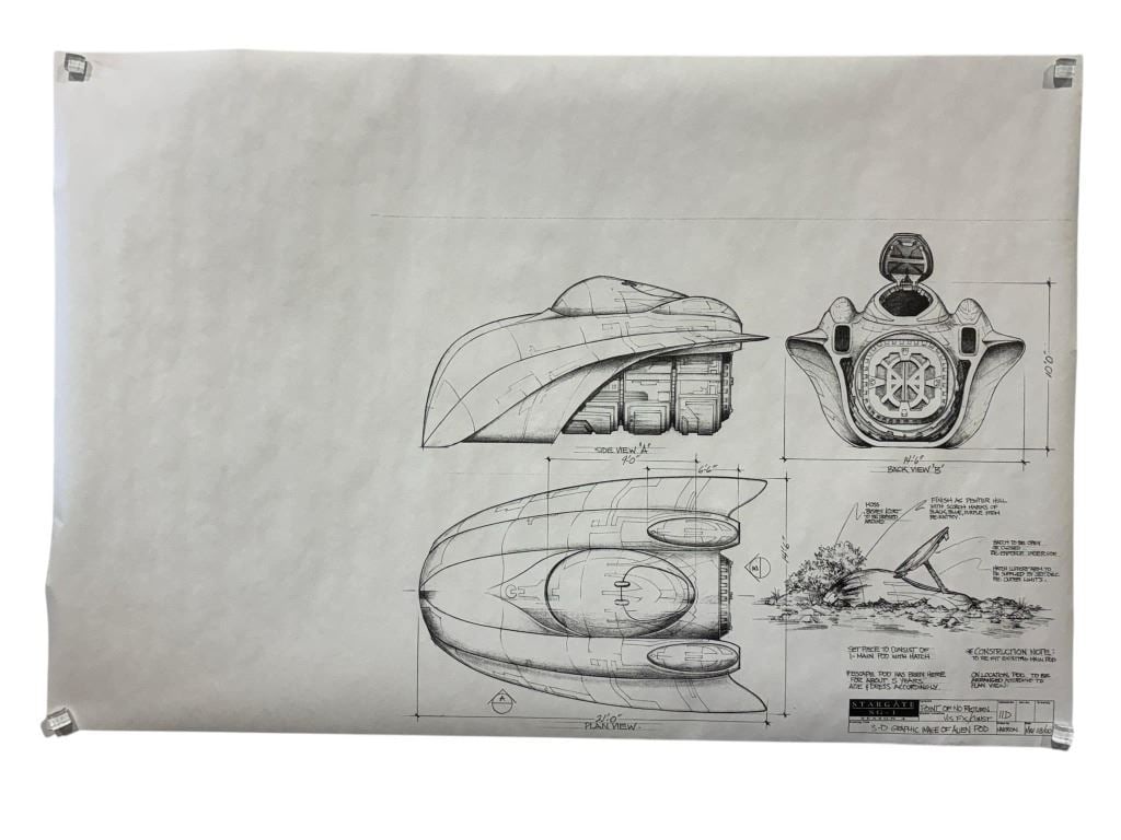 Stargate SG-1 (1997-2007) - Production Blueprint "Alien Pod" Season 4 (1 of 2)