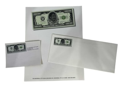 Brewster's Millions (1985) - Stationary Paper Set From Producer's Joel Silver's Desk