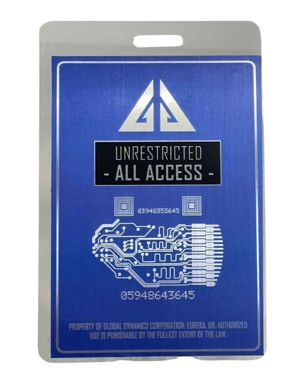 Eureka (2006-2012) - Global Dynamics Blue Unrestricted All Access Security Badge (1 of 2)