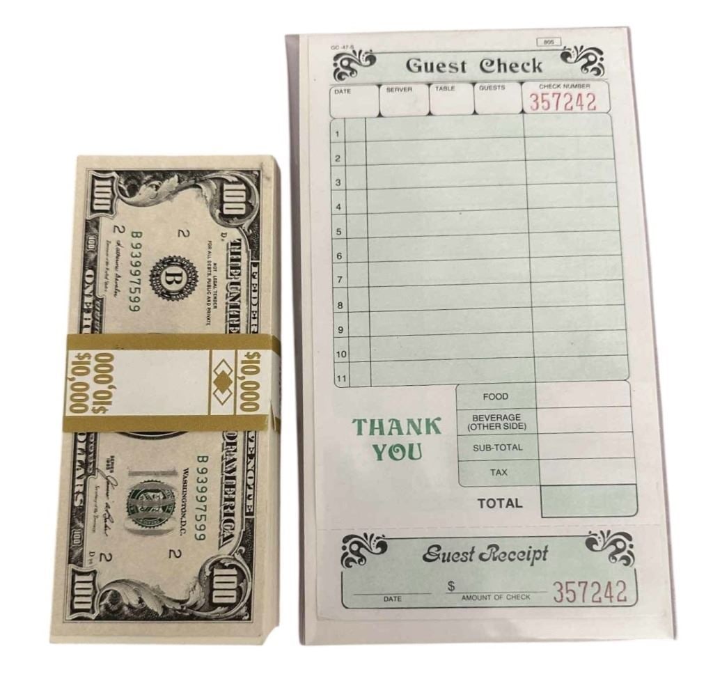 Goodfellas (1990) - Restuarant Receipt and Cash (1 of 1)