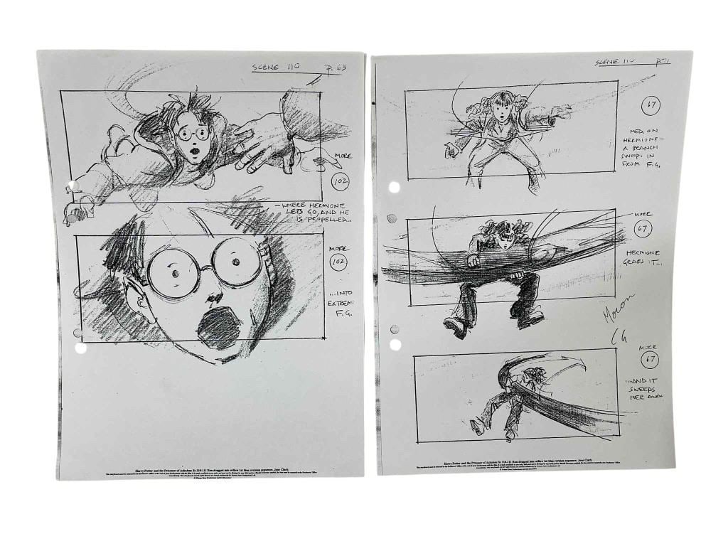 Harry Potter and the Prisoner of Azkaban (2004) - Pages of Storyboards "Ron Dragged Away" (1 of 1)