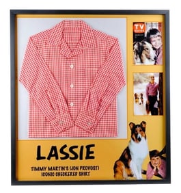 Lassie (1954[x=#8211/]1974) - Timmy Martin's (Jon Provost) Framed Iconic Checkered Shirt