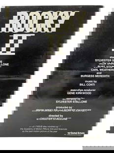 Rocky II (1979) - Press Folder: Rocky II (1979) - Press Folder.Measuring 11" x 15".This lot was part of legendary film producer Joel Silver's personal collection.Original press folder from the production of the Sylvester Stallone di