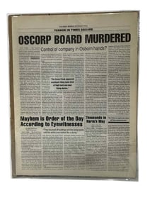 Spider-Man (2002) - Daily Bugle Newspaper "Oscorp Board Murdered"