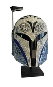 Star Wars - Swarovski Laid Crystal Bo-Katan (Katee Sackhoff) Helmet - Movie Treasure Bling