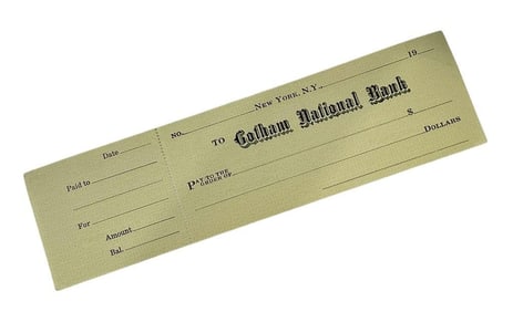 The Dark Knight (2008) - Gotham National Bank Check