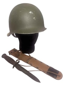 The Monuments Men (2008) - Frank Stokes' (George Clooney) Helmet and Sam Epstein's (Dmitri Leonidas)