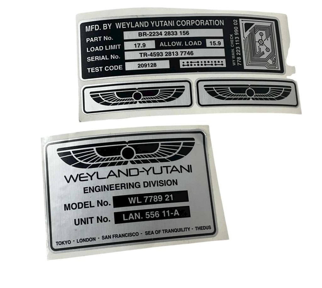 Alien: Covenant (2017) - Weyland Yutani Ship Labels (1 of 1)